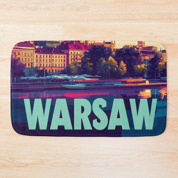 Item preview, Warsaw Cityscape Art  – Vintage Travel Art designed and sold by nomiraclehere.
