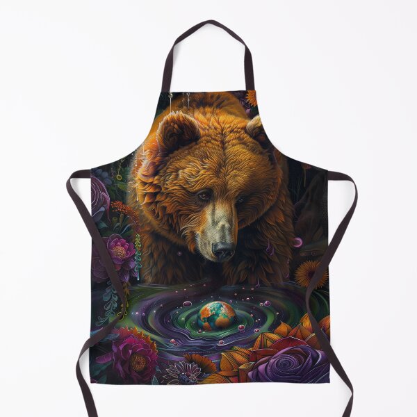 Item preview, Cosmic Guardian Bear - Mystical Earth Protector Artwork designed and sold by Mystikos Art.