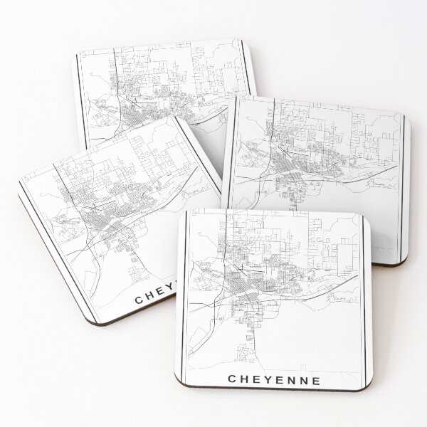 Item preview, Cheyenne City Map designed and sold by SHAMPAIN-ART-CO.