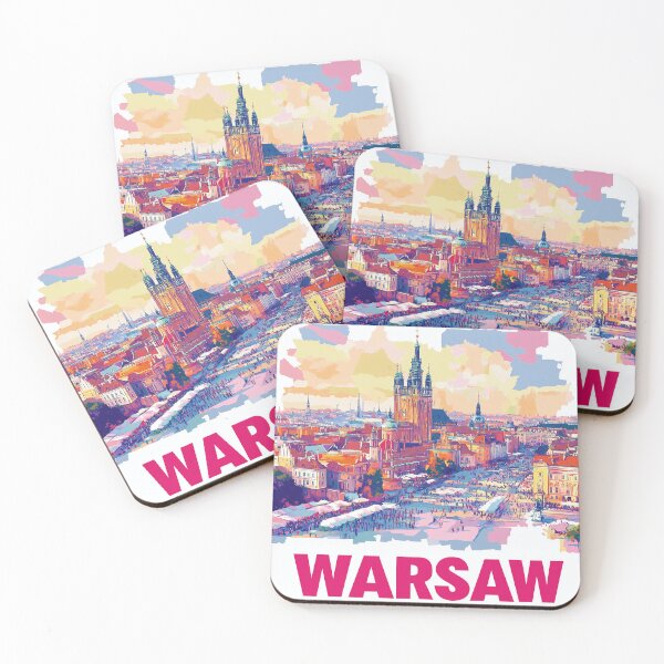 Item preview, Warsaw Cityscape Art  – Vintage Travel Art designed and sold by nomiraclehere.