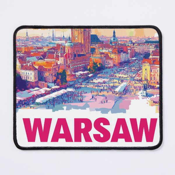 Item preview, Warsaw Cityscape Art – Vintage Travel Art designed and sold by nomiraclehere.