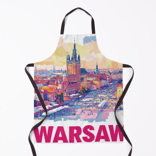 Item preview, Warsaw Cityscape Art – Vintage Travel Art designed and sold by nomiraclehere.