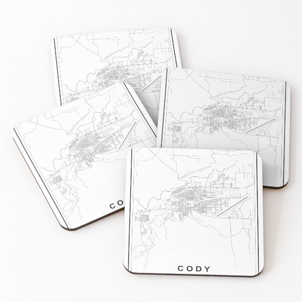Item preview, Cody City Map designed and sold by SHAMPAIN-ART-CO.