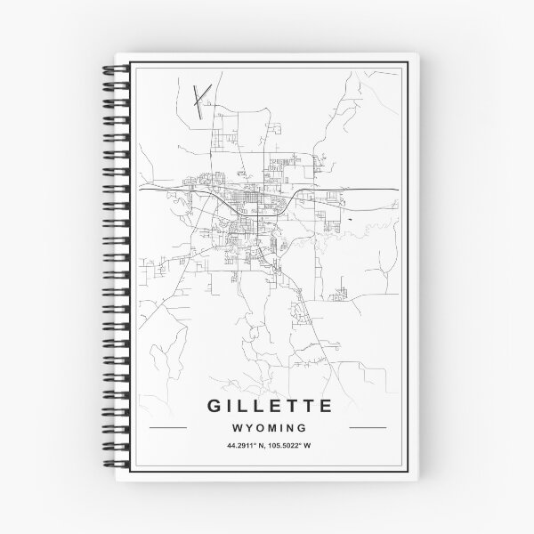 Artikelvorschau, Gillette Stadtplan entworfen und verkauft von SHAMPAIN-ART-CO.