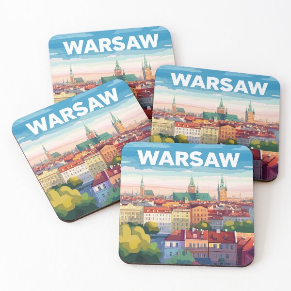 Item preview, Warsaw Cityscape Art  – Vintage Travel Art designed and sold by nomiraclehere.