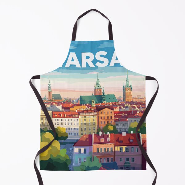Item preview, Warsaw Cityscape Art – Vintage Travel Art designed and sold by nomiraclehere.