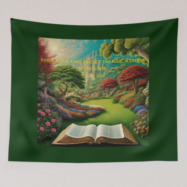 Item preview, He lets me rest in meadow grass. Psalm23:2 designed and sold by NtoikeShop123.