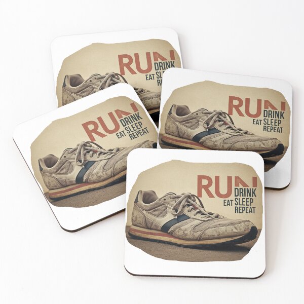 Item preview, Run drink eat sleep repeat designed and sold by BlackCoralArt.