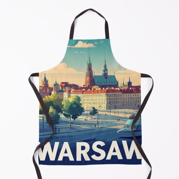 Item preview, Warsaw Cityscape Art – Vintage Travel Art designed and sold by nomiraclehere.