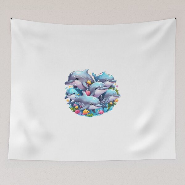 Item preview, Cute Dolphins designed and sold by RetroPop23.