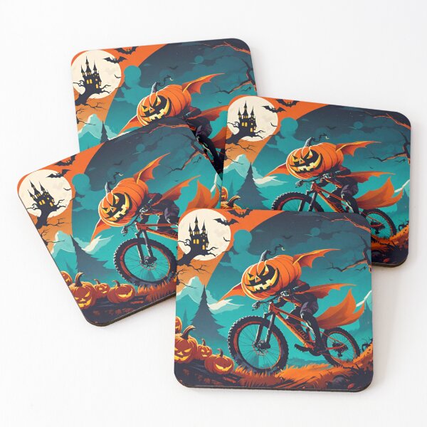 Item preview, MTB Halloween with Pumpkins designed and sold by GrizzlyCollective.