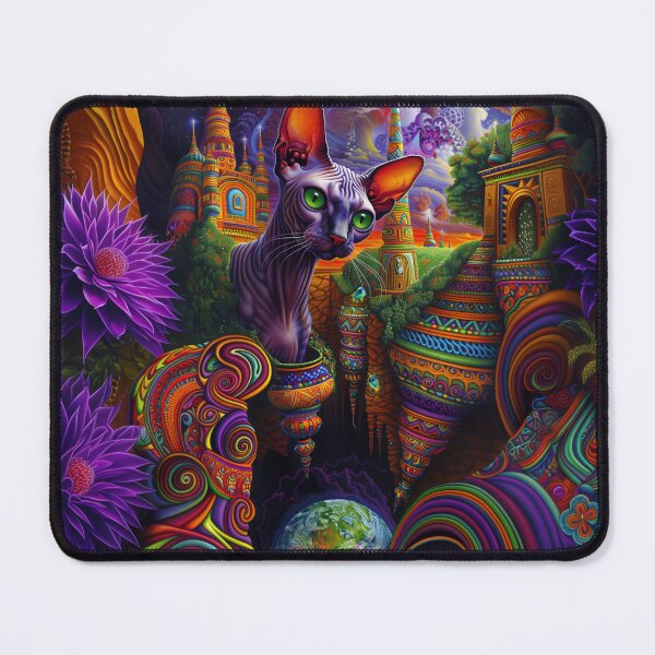 Item preview, Mystical Sphinx Cat - Psychedelic Spiritual Artwork designed and sold by Mystikos Art.