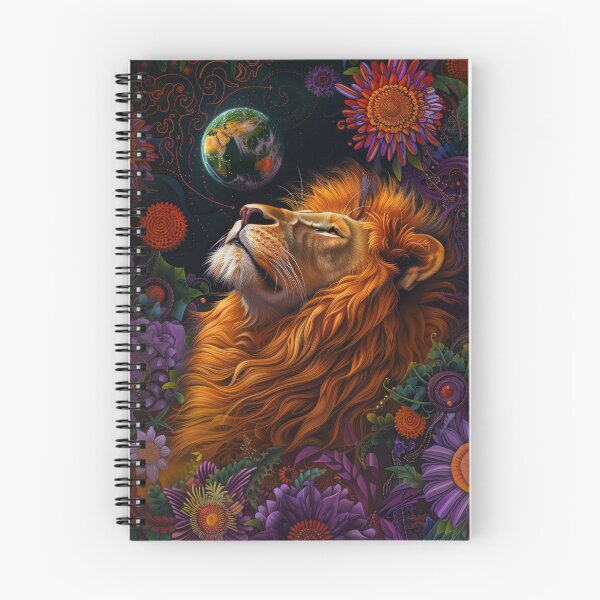 Item preview, Mystical Lion Spirit - Celestial Psychedelic Artwork designed and sold by Mystikos Art.