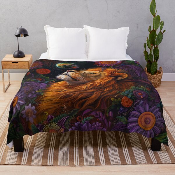 Item preview, Mystical Lion Spirit - Celestial Psychedelic Artwork designed and sold by Mystikos Art.