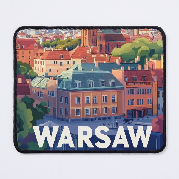 Item preview, Warsaw Cityscape Art  – Vintage Travel Art designed and sold by nomiraclehere.
