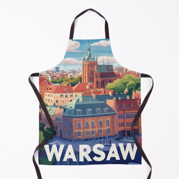 Item preview, Warsaw Cityscape Art – Vintage Travel Art designed and sold by nomiraclehere.