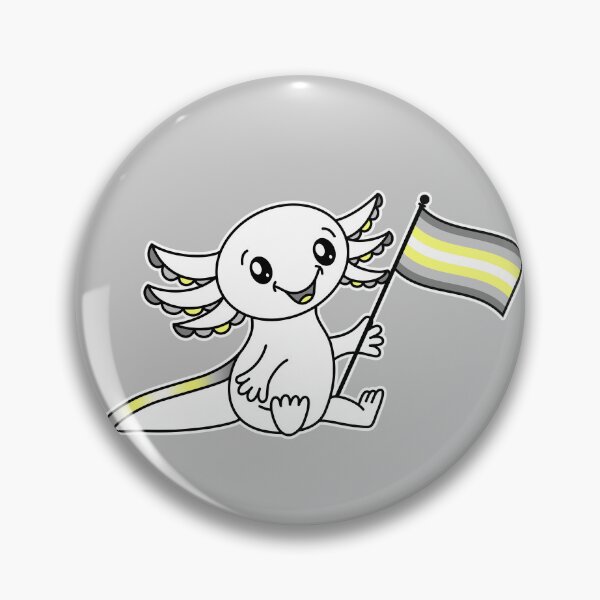 Item preview, Cute Axolotl with Demigender Pride Flag LGBTQ+ designed and sold by JoyfulJen.