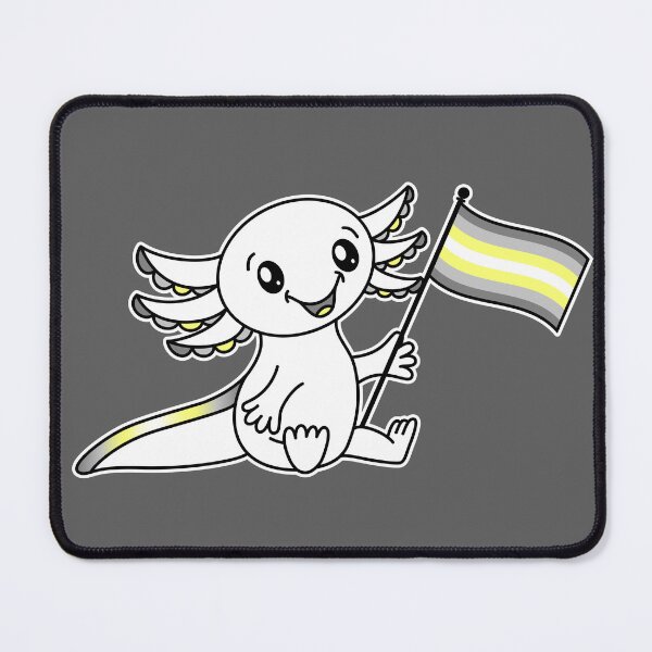 Item preview, Cute Axolotl with Demigender Pride Flag LGBTQ+ designed and sold by JoyfulJen.