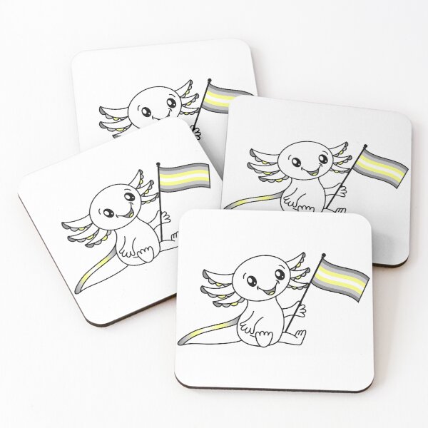 Item preview, Cute Axolotl with Demigender Pride Flag LGBTQ+ designed and sold by JoyfulJen.
