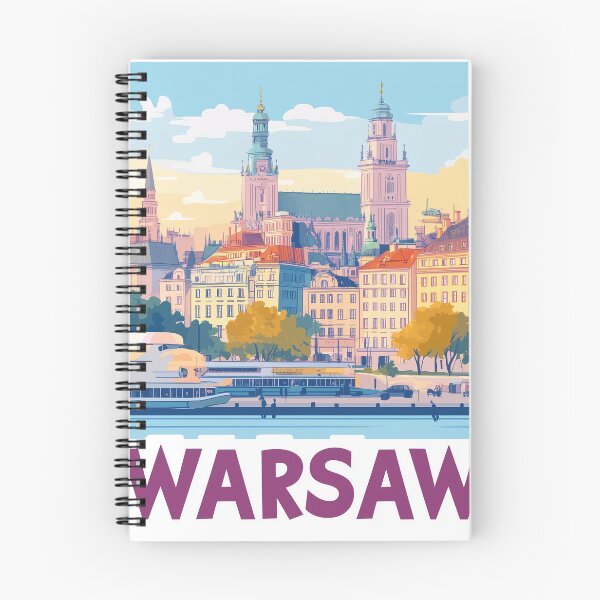 Item preview, Warsaw Cityscape Art  – Vintage Travel Art designed and sold by nomiraclehere.