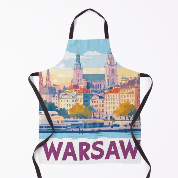 Item preview, Warsaw Cityscape Art – Vintage Travel Art designed and sold by nomiraclehere.