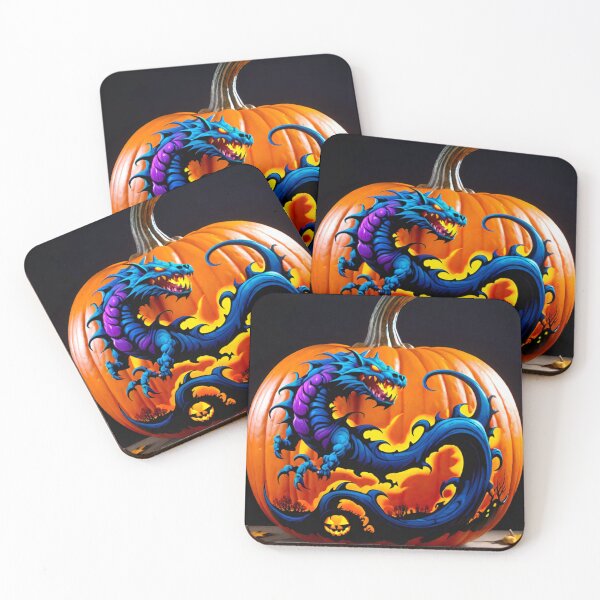 Item preview, Fiery Dragon and Spooky Pumpkin Design designed and sold by GrizzlyCollective.