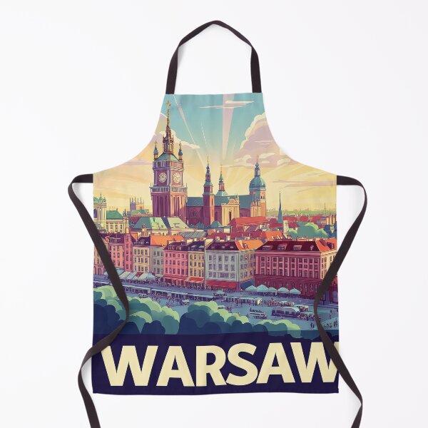 Item preview, Warsaw Cityscape Art – Vintage Travel Art designed and sold by nomiraclehere.