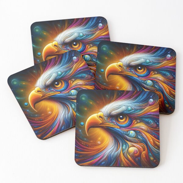 Item preview, Colorful Artistic Eagle Profile Closeup designed and sold by CattyCornerPOD.
