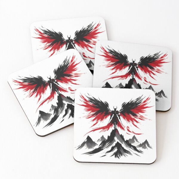 Item preview, Phoenix Rebirth Over Mountain Peaks designed and sold by moba--mania.