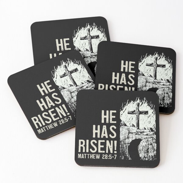 Item preview, He Has Risen Christ Bible Verse Tomb Cross designed and sold by WBGraphix.