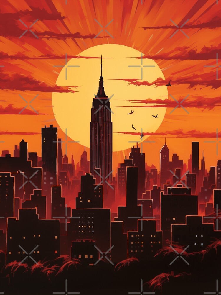 Thumbnail 5 of 5, A-Line Dress, Sunset In New York designed and sold by Rtymer.