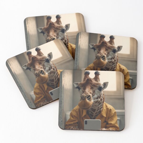 Item preview, Funny Giraffe on Toilet with Smartphone designed and sold by vk09.