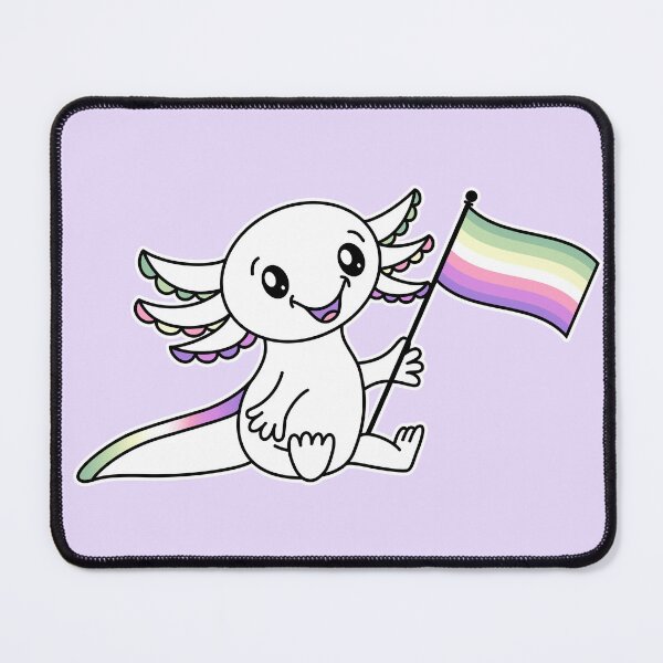 Item preview, Cute Axolotl with Genderfae Pride Flag LGBTQ+ designed and sold by JoyfulJen.