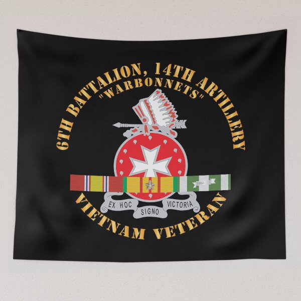 Item preview, 6th Battalion, 14th Artillery Regiment - DUI - Warbonnets - VN SVC BAR - Top X 300 designed and sold by Military Insignia Products.