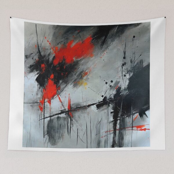 Item preview, abstract red black designed and sold by trendero.