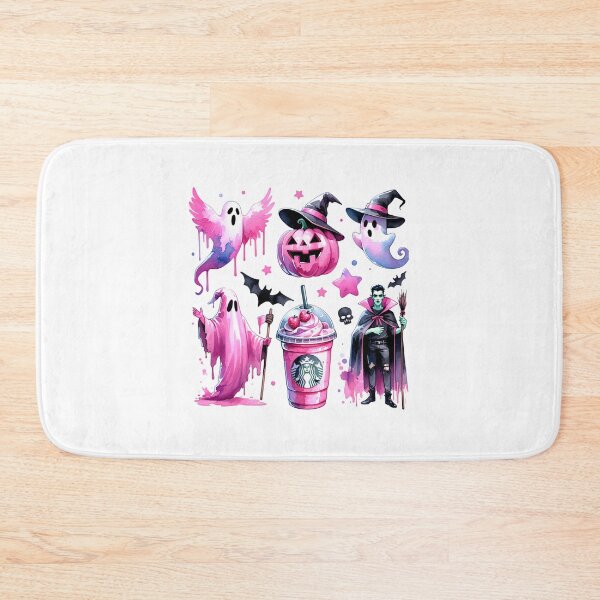 Item preview, Pink Halloween theme with pumpkins,bat,ghost ect...  Stickers and more designed and sold by CRandRRstickers.