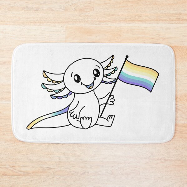 Item preview, Cute Axolotl with Genderfaun Pride Flag LGBTQ+ designed and sold by JoyfulJen.