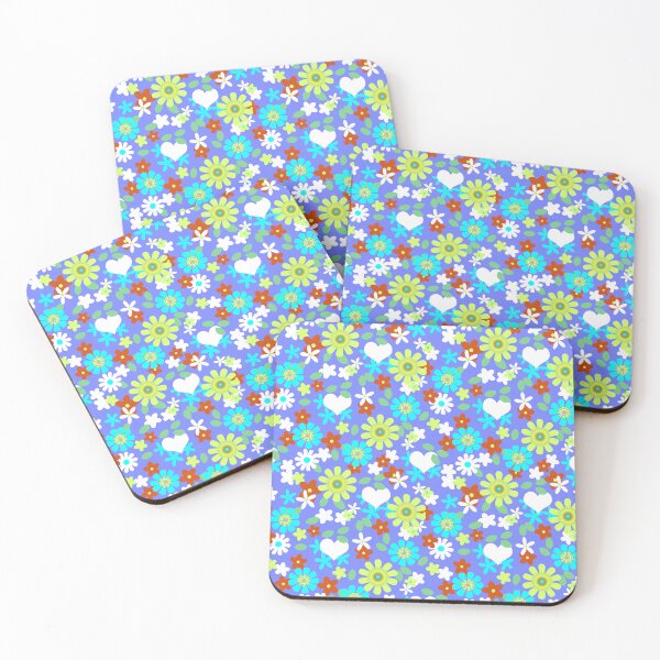 Item preview, Retro Sweet Pop Floral and Heasrts designed and sold by Sharon Schwalbe.