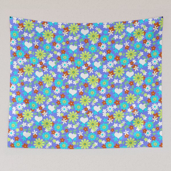 Item preview, Retro Sweet Pop Floral and Heasrts designed and sold by Sharon Schwalbe.