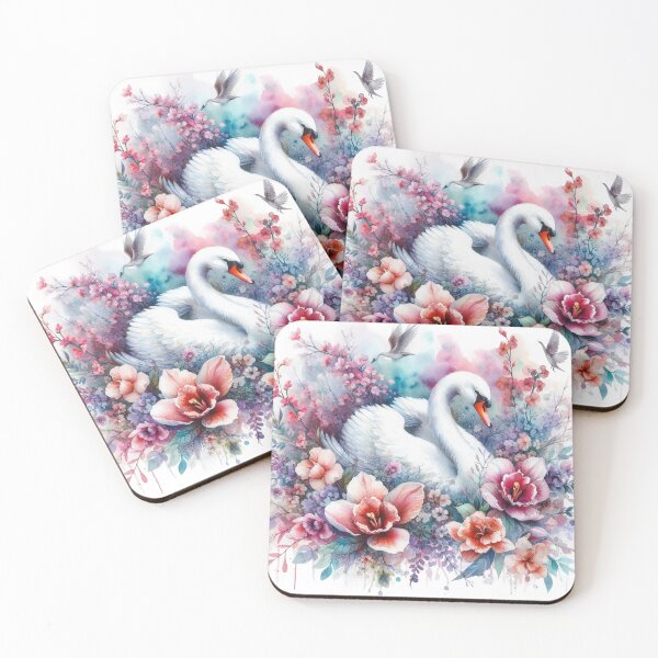 Item preview, Swan and Flowers designed and sold by deniz kaya.