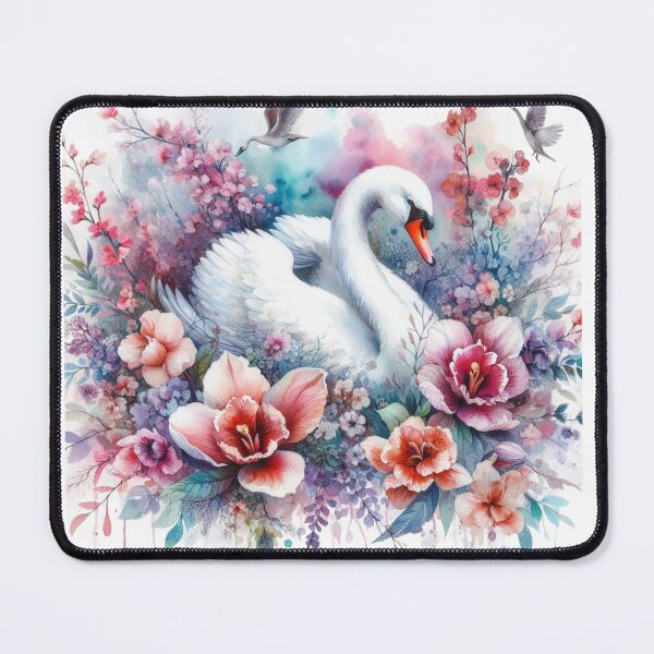 Item preview, Swan and Flowers designed and sold by deniz kaya.