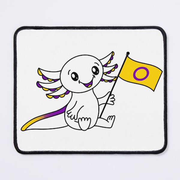 Item preview, Cute Axolotl with Intersex Pride Flag LGBTQ+ designed and sold by JoyfulJen.