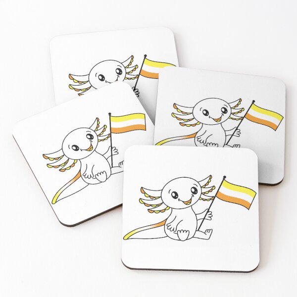 Item preview, Cute Axolotl with Maverique Pride Flag LGBTQ+ designed and sold by JoyfulJen.