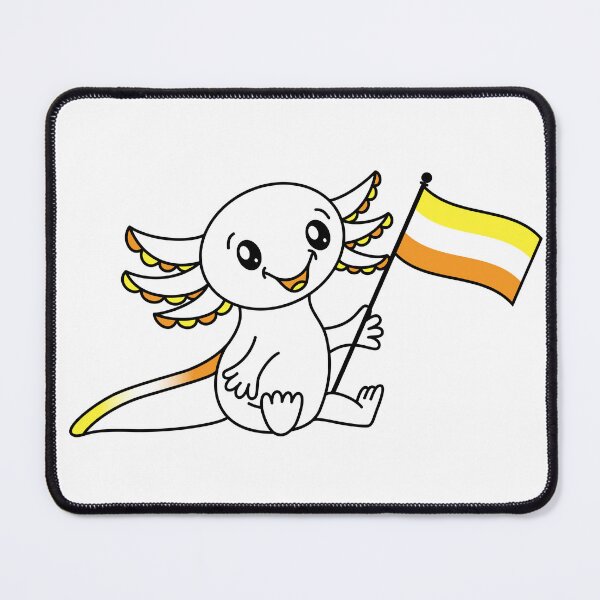 Item preview, Cute Axolotl with Maverique Pride Flag LGBTQ+ designed and sold by JoyfulJen.