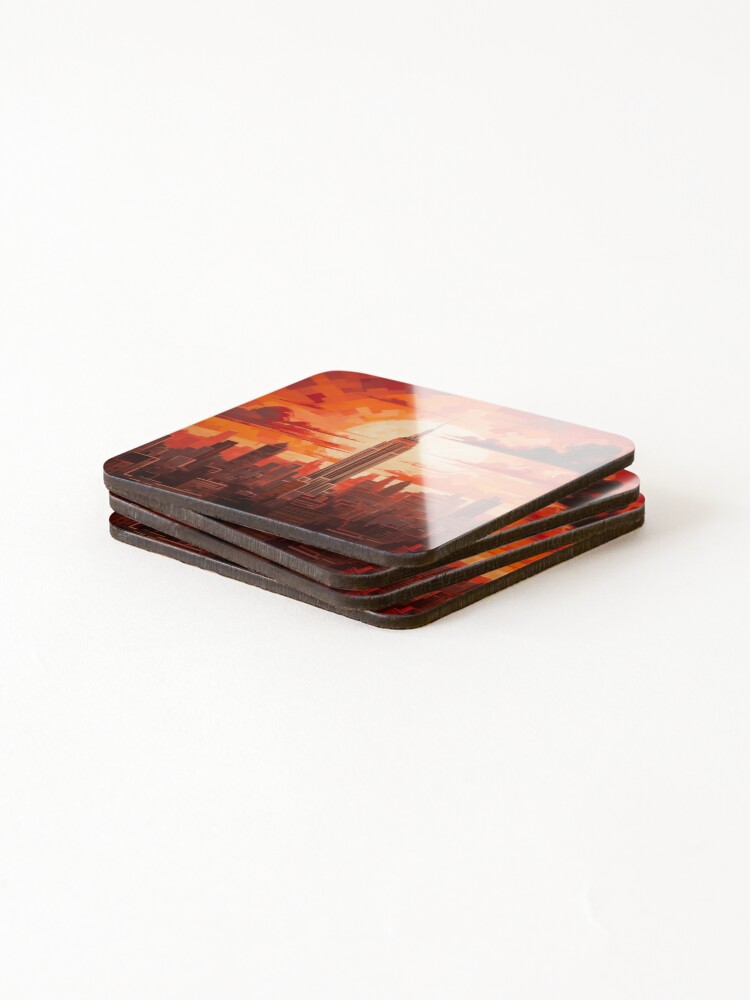Thumbnail 4 of 5, Coasters (Set of 4), Sunset In New York designed and sold by Rtymer.