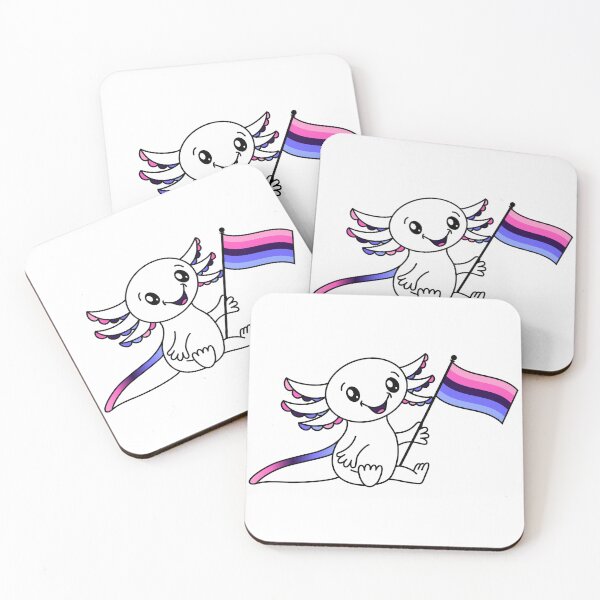 Item preview, Cute Axolotl with Omnisexual Pride Flag LGBTQ+ designed and sold by JoyfulJen.