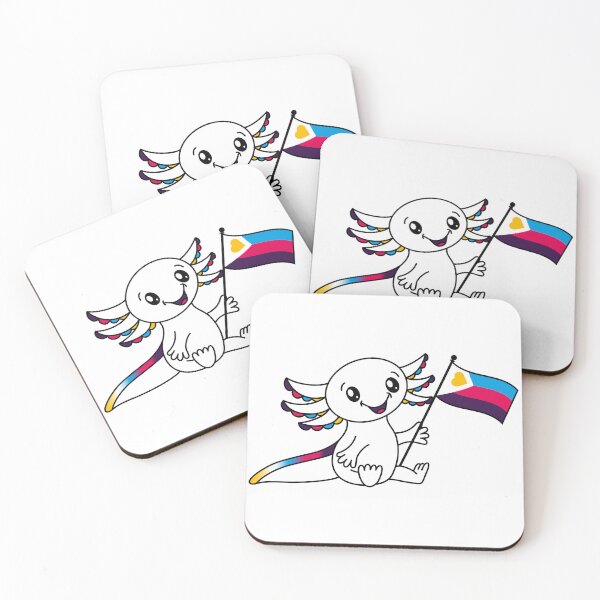 Item preview, Cute Axolotl with Polyamory Pride Flag LGBTQ+ designed and sold by JoyfulJen.