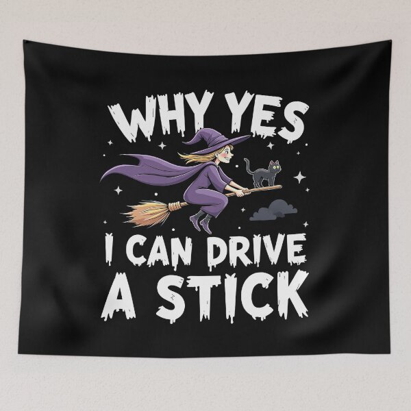 Item preview, Drive A Stick Cute Witch Halloween designed and sold by Metin Ozer.