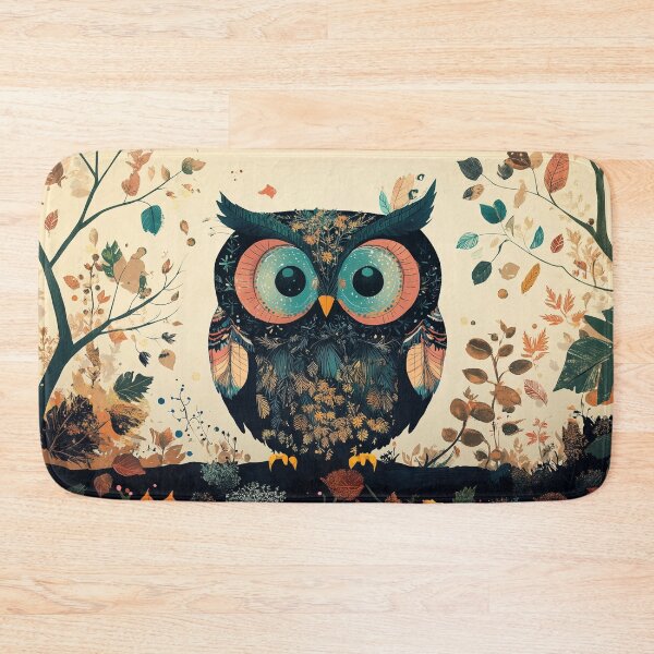 Item preview, Large Colourful Owl designed and sold by BeatnikBuddha.