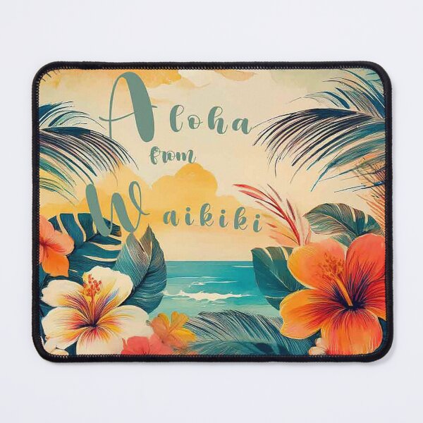 Item preview, Aloha from Waikiki Vintage Poster designed and sold by J Marielle Designs.